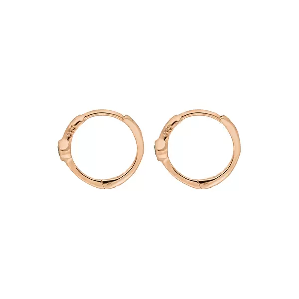 Leaf Jewelry Creole One Gem, Blauer Topas, 18 K Rosegold vergoldet VIP-Rabatte