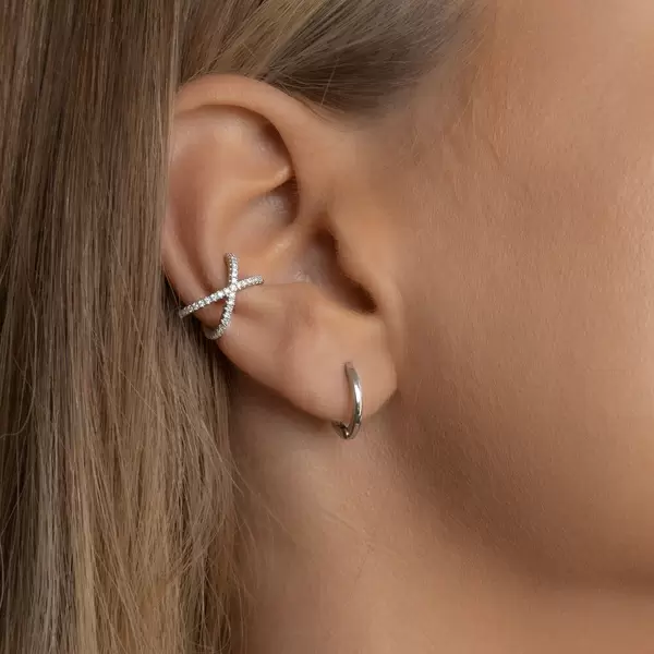 Leaf Jewelry Mini-Klappcreolen, 18 K Gelbgold vergoldet Letzte 2 Tage