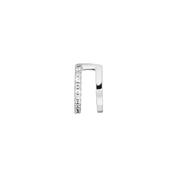 Leaf Jewelry Earcuff Double Line, Zirkonia, 925 Sterling Silber Zeitbegrenzte Promotion