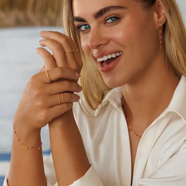 Leaf Jewelry Ohrhänger Amazonit, 18 K Gelbgold vergoldet Bis zu 65% Rabatt