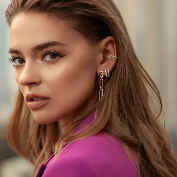 Leaf Jewelry Silber Earcuff, Rosegold, Neon Twist Super Rabatt