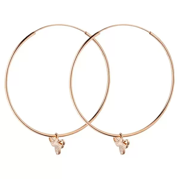 Leaf Jewelry Creole Bee Happy, 18 K Rosegold vergoldet Riesige Rabatte