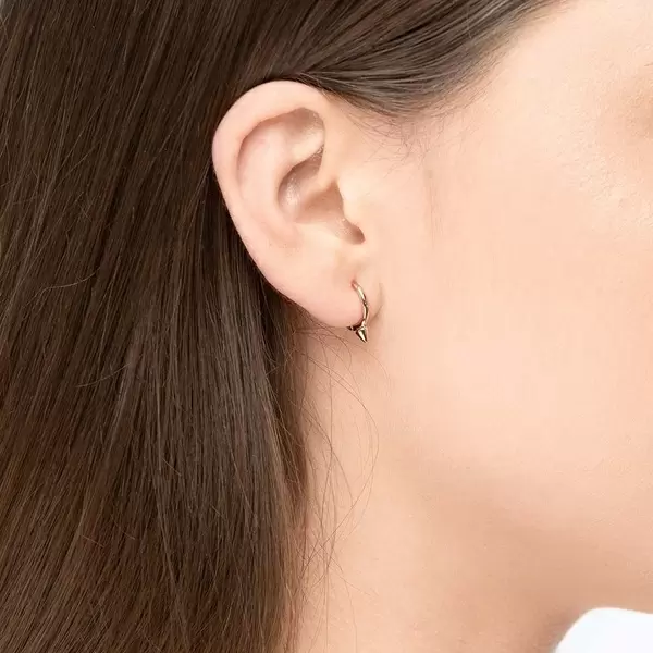 Leaf Jewelry Mini Creole Stud, 8mm, 18 K Rosegold vergoldet Begrenzt auf 3 Tage