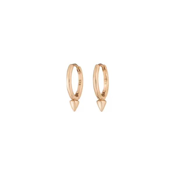 Leaf Jewelry Mini Creole Stud, 8mm, 18 K Rosegold vergoldet Begrenzt auf 3 Tage