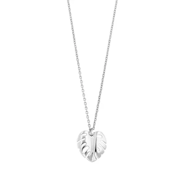 Leaf Jewelry Halskette Monstera Leaf, 45cm, 925 Sterlingsilber Speichern exportieren