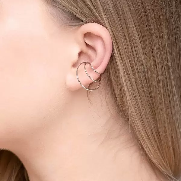 Leaf Jewelry Earcuff Triple Ring, 925 Sterlingsilber Black Friday Preise