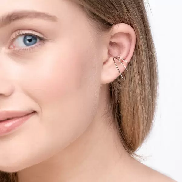 Leaf Jewelry Earcuff Triple Ring, 925 Sterlingsilber Black Friday Preise