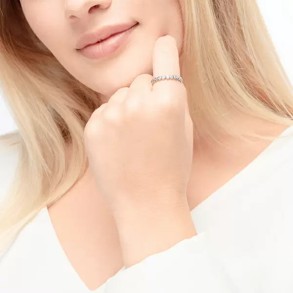 Leaf Jewelry Ring Balls mit Zirkonia, 18 K Rosegold vergoldet Blitzverkäufe