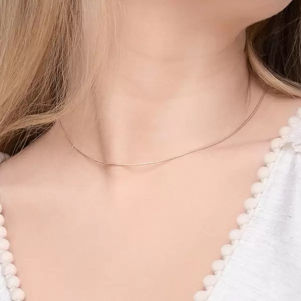 Leaf Jewelry Choker Snake, 43 cm, 18 K Rosegold vergoldet Günstig kaufen