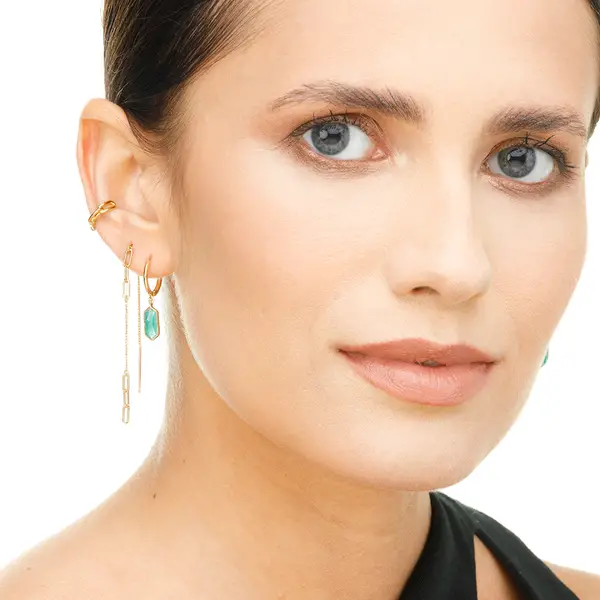 Leaf Jewelry Silber Earcuff, CHAIN, Rosegold Exklusivangebot