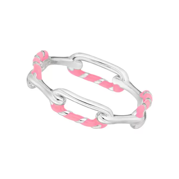 Leaf Jewelry Ring Neon Twist, 925 Sterlingsilber, pink, Gr.54 Blitzangebot