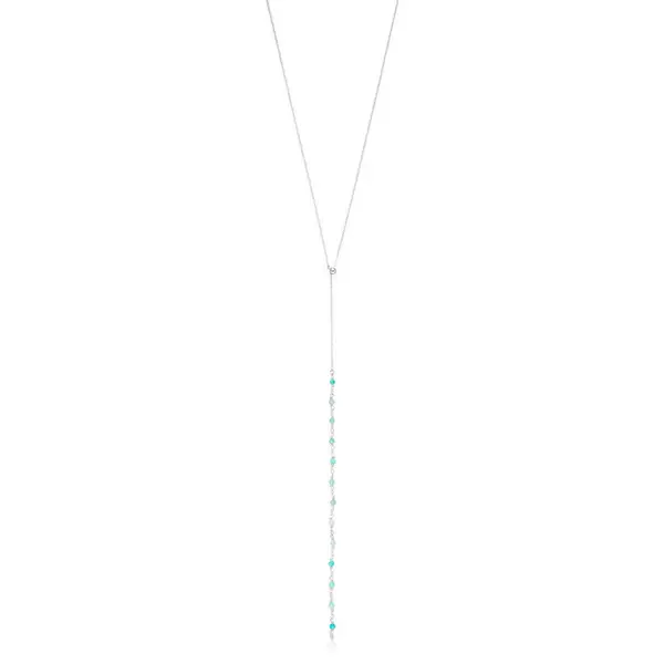 Leaf Jewelry Y-Halskette Rainbow, Amazonit, 925 Sterlingsilber Bestseller