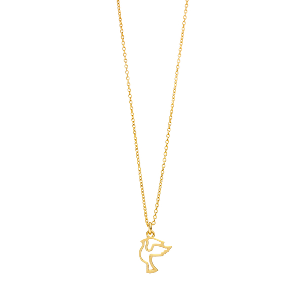 Leaf Jewelry Halskette TAUBE, 18 K Gelbgold vergoldet Saisonale Angebote