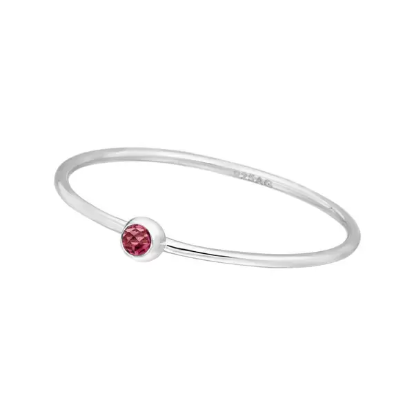 Leaf Jewelry Ring Solitaire, Ruby, 925 Sterlingsilber Kauf eins, bekomm eins gratis