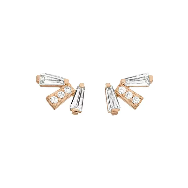 Leaf Jewelry Ohrstecker CRYSTAL, 18 K Rosegold vergoldet Sonderangebote
