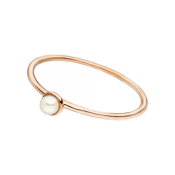 Leaf Jewelry Stacking Ring, Perle, 3mm, 18 K Roségold vergoldet JETZT KAUFEN