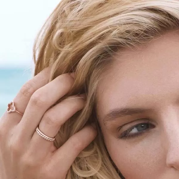 Leaf Jewelry Ball-Ring, 18 K Rosegold vergoldet, Größe 46 Bis zu 50% Rabatt