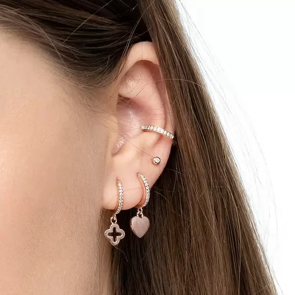 Leaf Jewelry Ear Mix, 5-er Set, 18 K Rosegold vergoldet Bis zu 60% Rabatt