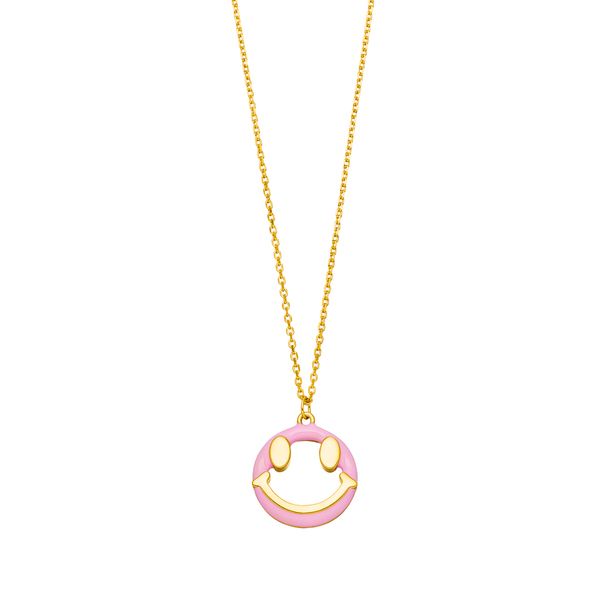 Leaf Jewelry Halskette "Joy" EMOJI, 18 K Gelbgold vergoldet Riesige Rabatte
