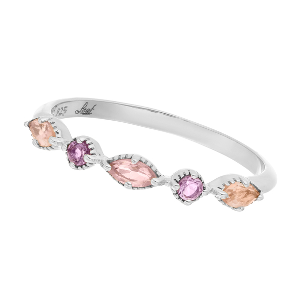 Leaf Jewelry Silber Ring, Oval Gems, Rosenquarz 2025