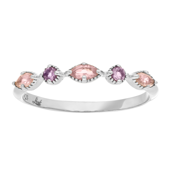 Leaf Jewelry Silber Ring, Oval Gems, Rosenquarz 2025