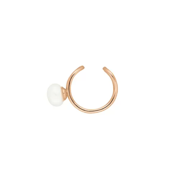 Leaf Jewelry Earcuff 2 Pearls, 18 K Rosegold vergoldet Blitzverkäufe