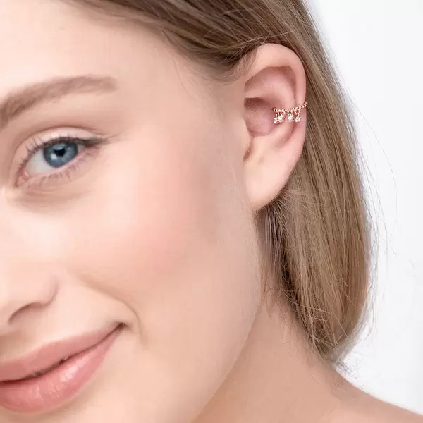 Leaf Jewelry Earcuff Fancy, 18 K Rosegold vergoldet Online Shopping