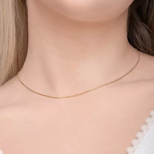 Leaf Jewelry Choker Snake, 43 cm, 18 K Gelbgold vergoldet Super Sparpreis