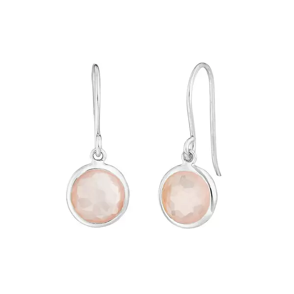Leaf Jewelry Ohrringe Rosenquarz, 14 K Weißgold Bis zu 65% Rabatt