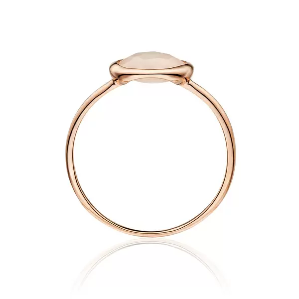 Leaf Jewelry Ring 14 K Roségold, Rosenquarz Nur noch ein Tag übrig