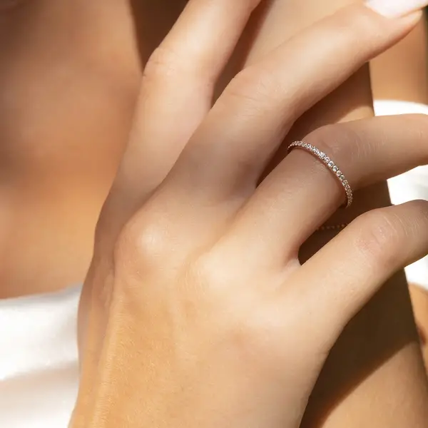 Leaf Jewelry Memoryring mit Diamanten, 18 K Gelbgold Riesige Rabatte