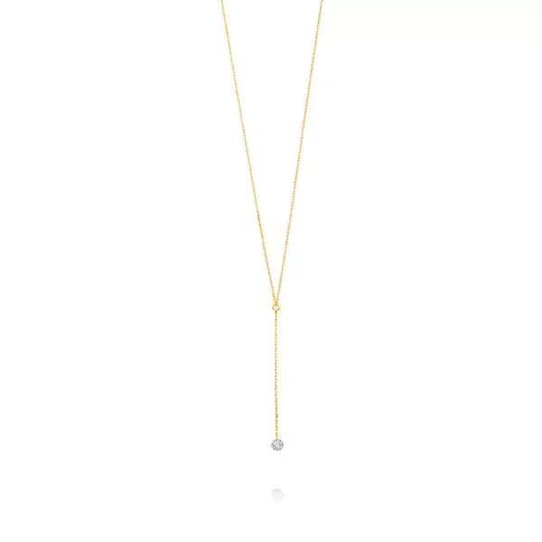 Leaf Jewelry Halskette Y-Pure Diamant, 18 K Gelbgold 50% Rabatt mit kostenlosem Versand