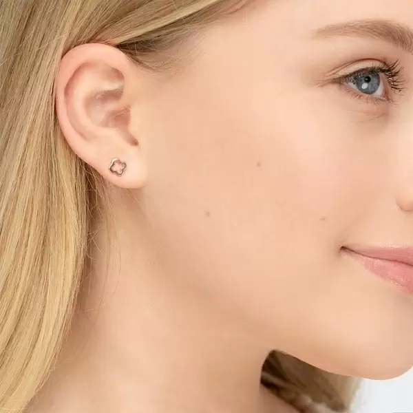 Leaf Jewelry Ohrstecker Clover, 14 K Rosegold Speichern exportieren