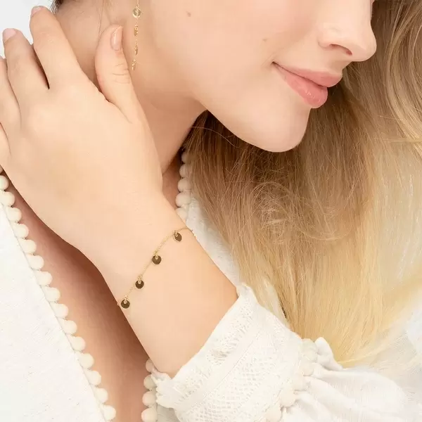 Leaf Jewelry Armkette Platelet, 14 K Gelbgold Im Verkauf