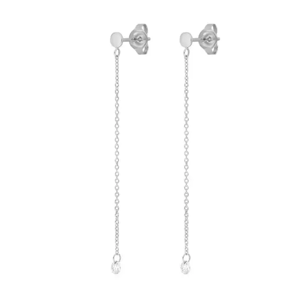 Leaf Jewelry Ohrringe Pure Kette, 18 K Weißgold Online