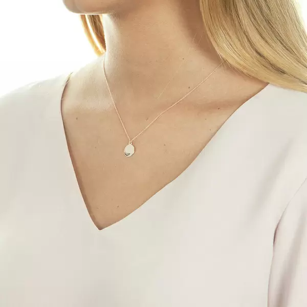 Leaf Jewelry Halskette Plate, 14 K Rosegold Auslauf