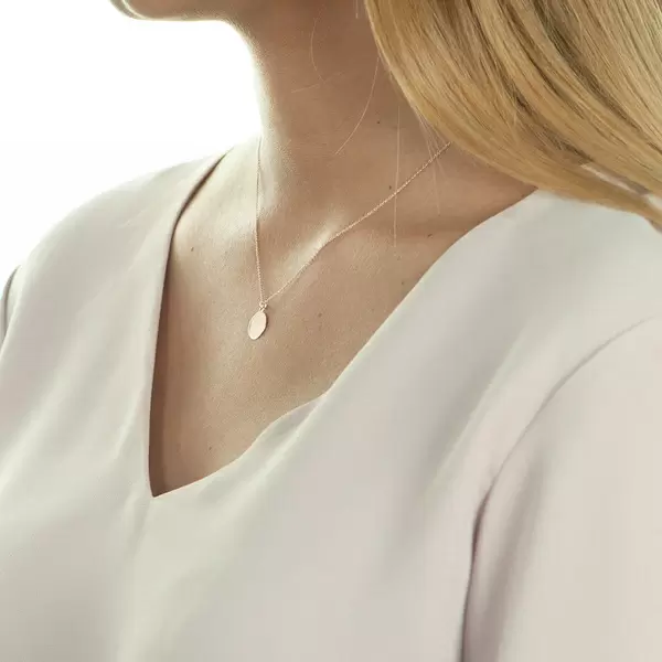 Leaf Jewelry Halskette Plate, 14 K Rosegold Auslauf