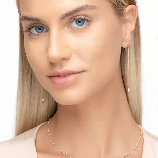 Leaf Jewelry Ohrringe "my first diamond", ball chain, 14 K Gelbgold Meist gekauft