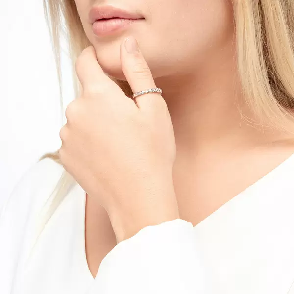 Leaf Jewelry Ring Balls mit Zirkonia, 925 Sterlingsilber Limitierter Zeitrabatt