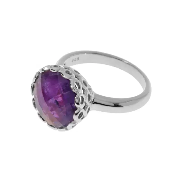 Leaf Jewelry Ring Orient, 925 Sterlingsilber, Amethyst, Gr.56 Sonderangebot