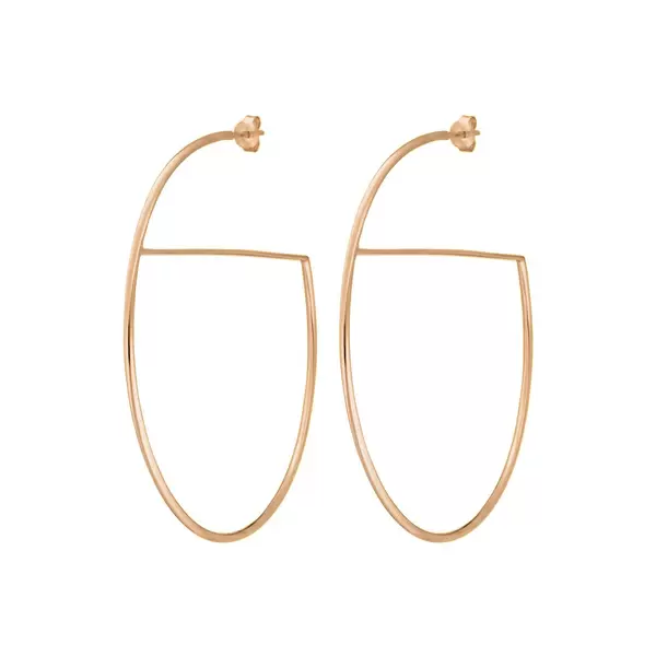 Leaf Jewelry Creole All Around, 18 K Rosegold vergoldet Flash Sale