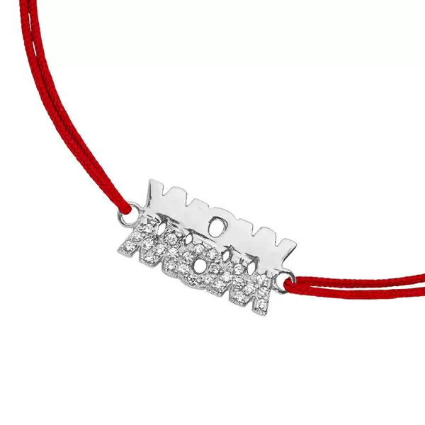 Leaf Jewelry Glücksarmband WOW MOM, 925 Sterlingsilber, Rot Preisnachlass