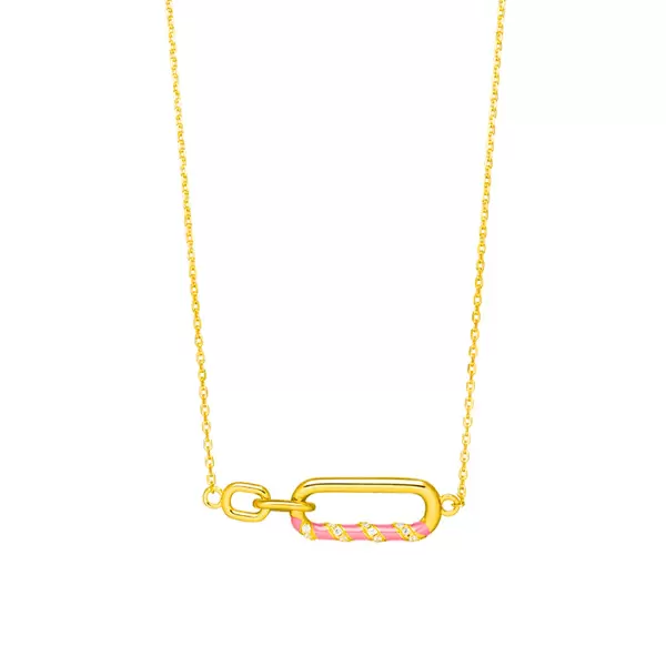 Leaf Jewelry Silber Halskette, Gelbgold, Neon Twist Online Outlet