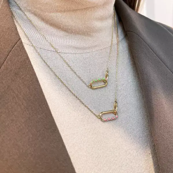 Leaf Jewelry Silber Halskette, Gelbgold, Neon Twist Online Outlet