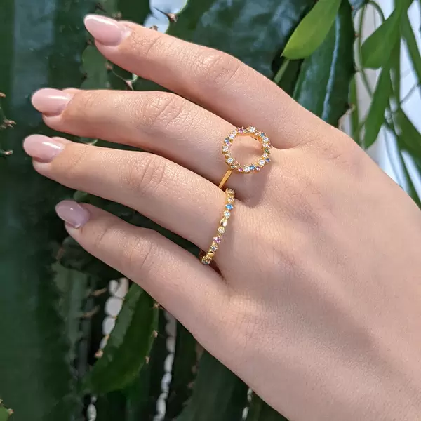 Leaf Jewelry Ring CANDY, 18 K Rosegold vergoldet, Gr.52 Neuheiten