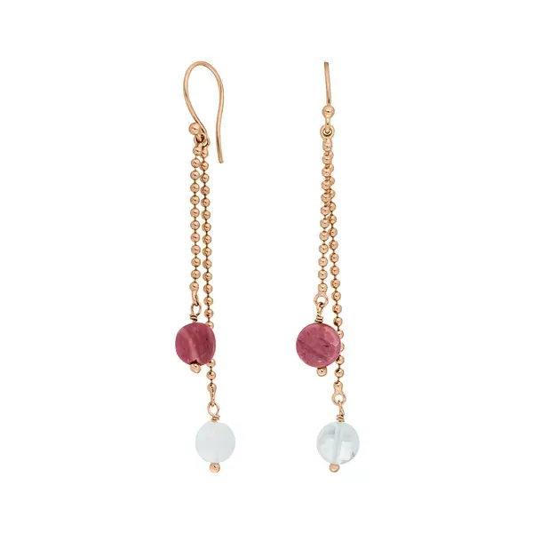 Leaf Jewelry Ohrhänger Gorgeous Gems, 18 K Rosegold vergoldet Saisonale Angebote