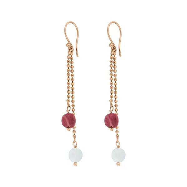 Leaf Jewelry Ohrhänger Gorgeous Gems, 18 K Rosegold vergoldet Saisonale Angebote