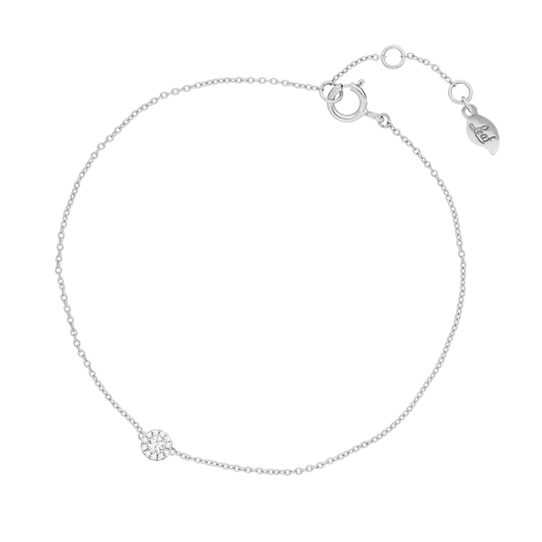 Leaf Jewelry Armkette Pavé II mit Diamanten, 18 K Weißgold Tägliche Deals