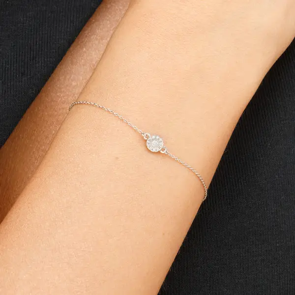 Leaf Jewelry Armkette Pavé II mit Diamanten, 18 K Weißgold Tägliche Deals