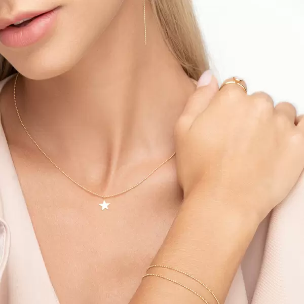 Leaf Jewelry Halskette STAR, 14 K Gelbgold Wochenangebot